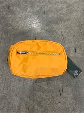 wild fable Bright Orange Nylon Belt Bag with Front Zip